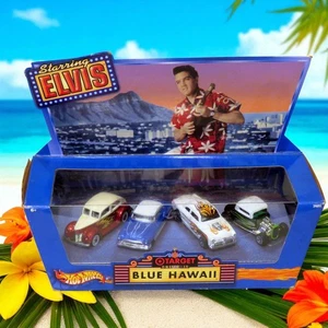 Hot Wheels Elvis Presley Blue Hawaii 4 Car Box Set (Target Exclusive) NRFB - Picture 1 of 3