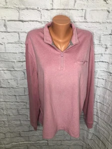 Johnnie-O Herren XL Castro Rose Langarm 1/4 Reißverschluss Stehkragen Stretch Pullover - Bild 1 von 4