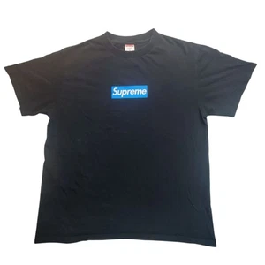 Supreme box logo tee 2005 Navy Blue Cyan Bogo t-shirt bogo - Picture 1 of 10