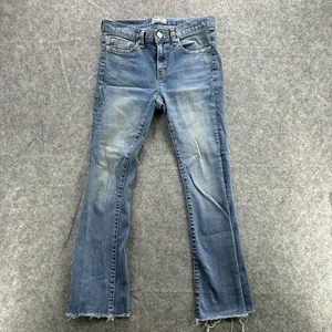 Acne Studios Jeans Womens Small Blue Bliss Merci PAW13 Raw Hem Distressed Cotton - Picture 1 of 20