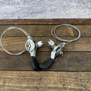 Vintage Shimano SL-AT50 Thumb Shifters Pair UniShift 80s MTB Bike 175g - Picture 1 of 14