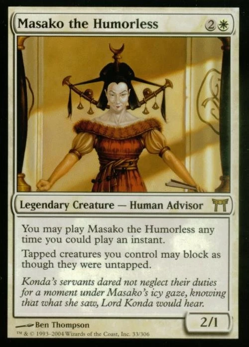 Masako the Humorless -Foil Medium Play MTG Champions of Kamigawa - Image 1 of 1
