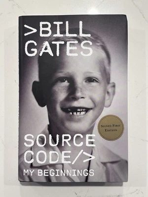 Bill Gates Source Code, My Beginnings Signed Hard Cover Book Autographed #10 - Image 1 of 4