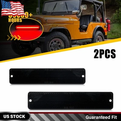 2 шт дымчатых красных задних светодиодных габаритных огней для Jeep CJ5 CJ6 CJ7 1972-1986 годов выпуска - Изображение 1 из 4