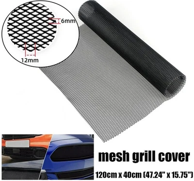 47X15" Aluminum 6x12mm Rhombic Hole Car Grill Mesh Shielding Gravel Grille Guard - Image 1 of 4