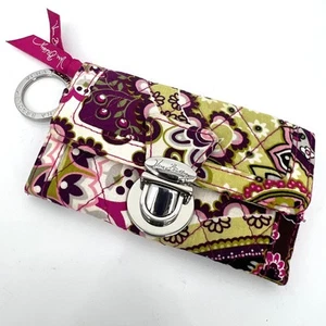 Vera Bradley Very Berry Paisley Clutch ID Coin Purse Floral Garden Pink NWOT - Picture 1 of 5