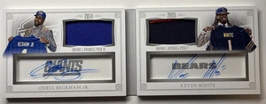 National Treasures Autograph Booklet Odell Beckham Jr. Kevin White /25 2015 - Picture 1 of 14