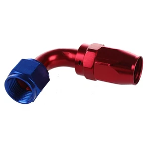 AN10/ 90°Schwenker oelkraftstoffschlauch Ende Fitting Adapter Aluminium Rot1340 - Picture 1 of 4