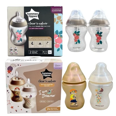 2 Boxes of 2 bottles each 260ml TOMMEE TIPPEE Closer to nature 0m+ - image 1 of 4