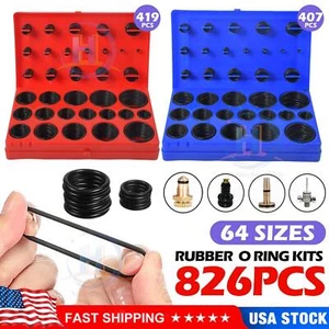 SAE Metric Rubber O-Ring Washer Assortment Set Automotive Storage Case ORing Set - Bild 1 von 18