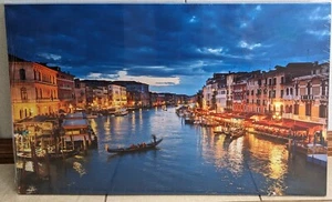 Abstract Art Painting 35.5"W x 23.5"H x .75"D Photo Print Canvas Wall Art Framed - Picture 1 of 8