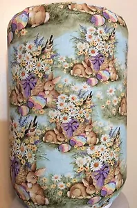 EASTER BUNNY EGGS FLOWERS 5 GALLON WATER COOLER BOTTLE COVER KITCHEN DECORATION - Picture 1 of 2