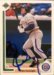 Pete Incaviglia Autographed 1991 Upper Deck #747 - Picture 1 of 1