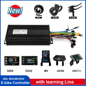 45A 36V 48V 52V E-bike 3 Mode Sine Wave Controller for 1000W-2000W w/LCD Display - Picture 1 of 34