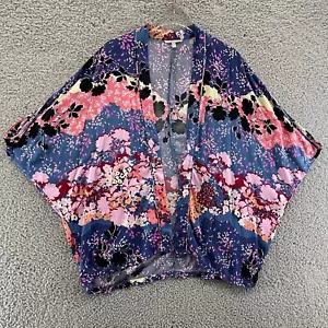 Cardigan Victoria's Secret kimono floreale a raggi aperti anteriore spolverino taglia XS/S - Foto 1 di 9