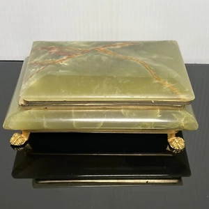Elegant Vintage Midcentury Green Onyx Marble Box, Italy. Graceful and beautiful - Picture 1 of 14