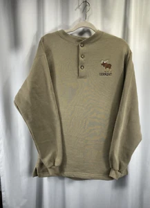 Vintage Discus Athletic 3 Button Sweatshirt Med Vermont W/Moose - Picture 1 of 8