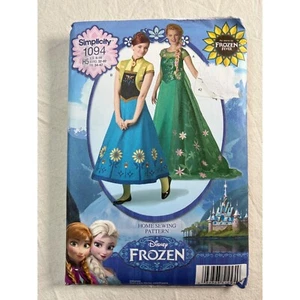 1094 Simplicidad Patrón de Costura Niñas Disney Disfraces Frozen Vestido Capa Talla 6-14 - Imagen 1 de 4