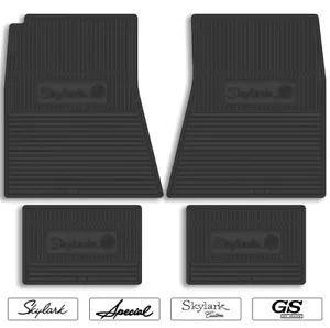 64-72 Skylark Special GS Custom Rubber Floor Mats - Choose Color and Logo - Foto 1 di 21