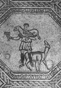 26-23A) CARTOLINA AQUILEIA MOSAICO BUON PASTORE BASILICA UDINE - Imagen 1 de 2