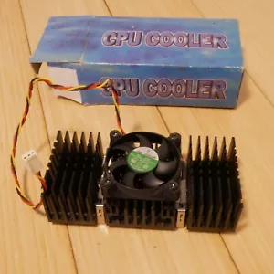 NOS Pentium 2,3 and AMD K-7 CPU Ball Bearing Cooling Fan with Aluminum Heatsink - Picture 1 of 9