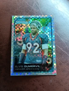 2006 Bowman Chrome #106 Elvis Dumervil RC Xfractor #'d /250 - Foto 1 di 3