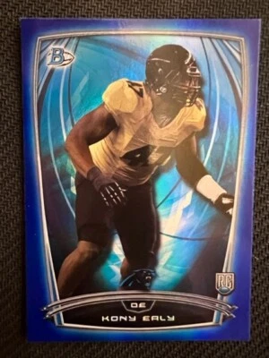 2014 Bowman Kony Ealy ( Missouri / Panthers ) #36 Rookie Blue Border /499 - Image 1 of 2