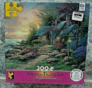 Thomas Kinkade Puzzle 300 Pieces Seaside Hideaway Complete Ceaco Complete 24X18 - Picture 1 of 1