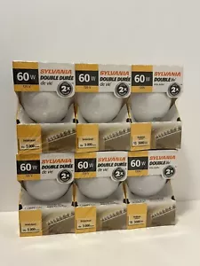 Lot/6 Sylvania 60W 120V Decorative Globe Double Life Light Bulb Soft White G25 - Picture 1 of 9