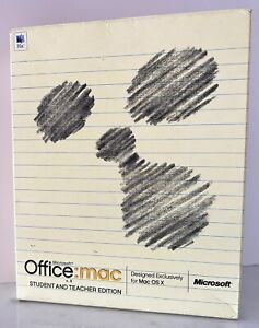 Microsoft Office Mac V. X Student and Teacher 2004 $7.95