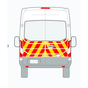 Ford Transit MK5 High Roof H3 14+ CHEVRON KIT HALF ENGINEERING GRADE REFLECTIVE - Picture 1 of 3