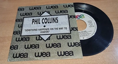 PHIL COLLINS Something happened on the way to heaven 7" SPAIN PROMO SINGLE VINYL - Image 1 of 3