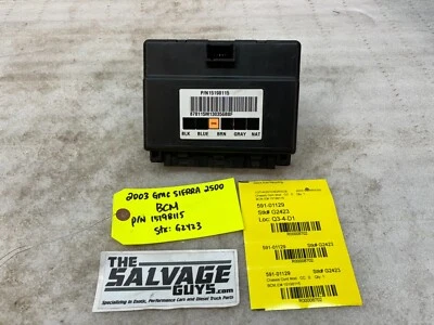 03 04 Chevrolet GMC DURAMAX LB7 6.6 BODY CONTROL MODULE BCM 15198115 - Image 1 of 4