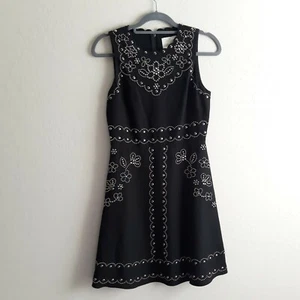 Kate Spade Madison Ave. Studded Midi Dress Size 2 NEW $798 Raina Black Dress New - Picture 1 of 12