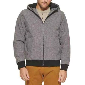 Dockers Men's Soft Shell Sherpa Bomber Jacket Heather Gray 3X-Large TALL - Picture 1 of 3