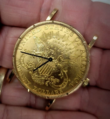 Reloj Corum Twenty Dollars Moneda Oro $20 Fantástico Impresionante!! Funciona de alta calidad!! Foto 1 de 4