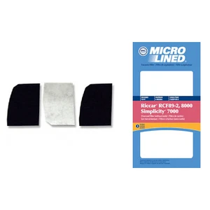 DVC Micro-Lined Replacement Charcoal Filter RCF89-2 Ricaar 8000 Vac- 3 Filters - Picture 1 of 3