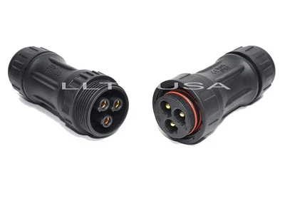 Waterproof Connector LLT-USA M45 IP68 3 Pin 70A screw on Male and Female plug - Image 1 of 4