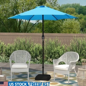 7.5ft Patio Umbrella Crank Outdoor Market Hexagonal Waterproof Garden Deck Pool - Picture 1 of 7