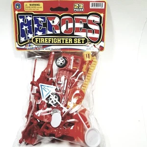 Heroes 23 Piece Firefifgter Plastic Playset Figures Including Fire Enine - Picture 1 of 2