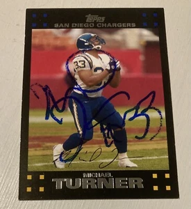 Michael Turner Auto Signed In Person 2007 Topps Card Atlanta Falcons Chargers - Picture 1 of 1