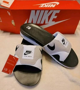 Nike Air Max 1 DH0295-102 Slide Men's White Black Suede Size 16 - Picture 1 of 4