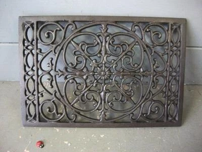 ORNATE CAST IRON AIR VENT AIR BRICK GRILLE - COVER - repair - Image 1 of 4
