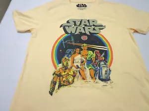 Star Wars Graphic Tee Size Medium Yellow T Shirt - Picture 1 of 6