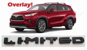1pc Gloss Black Rear LIMITED OVERLAY Letter Emblem Fit 2020+Toyota Highlander - Bild 1 von 5