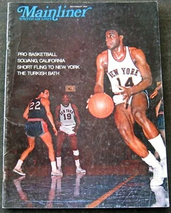 11-69 UNITED AIRLINES MAINLINER MAGAZINE  KNICKERBOCKERS CAZZIE RUSSELL ON COVER - Picture 1 of 1