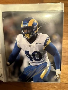 VON MILLER AUTO signed LOS ANGELES RAMS 8x10 photo w/COA - Picture 1 of 1