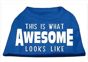 Blue Awesome Dog T-Shirt Clothes - Picture 1 of 1