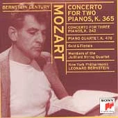 Mozart: Piano Concertos K. 365 & 242; Piano Quartet, D. 478 (CD, Sep-1998, Sony Classical)