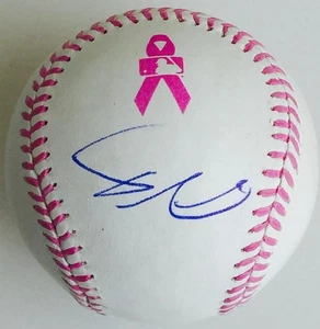 YU DARVISH Signed Breast Cancer Awareness OML Baseball JSA S55030 - Picture 1 of 1